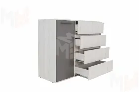 Комод Нильс Дуб Эльза/Темно-Серый Лофт