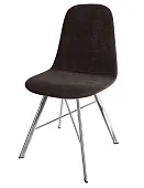 Стул Кассиопея (велюр шоколад, ноги хром) Стул Кассиопея (велюр шоколад, ноги хром)