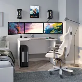 S00586 ВАРДИГ К2 стол компьютерный 100x75x82, белый/серебристый S00586 ВАРДИГ К2 стол компьютерный 100x75x82, белый/серебристый