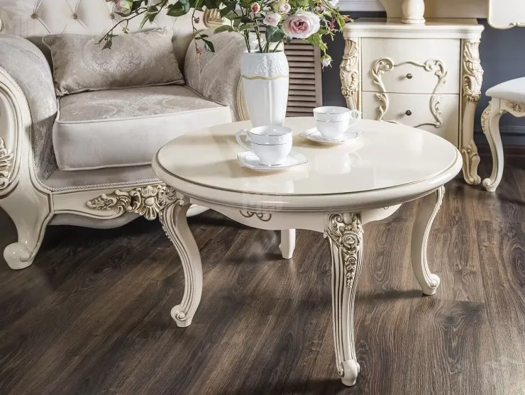 Столик круглый Джоконда крем глянец 