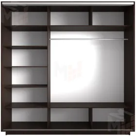 Шкаф-купе Экспресс трио 2 зеркала 1800 (Венге)