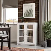 2.02.03.360.1 СИРИУС тумба 2 двери со стеклом 78х95 белая RU 2.02.03.360.1 СИРИУС тумба 2 двери со стеклом 78х95 белая RU