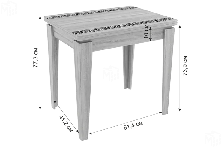 Стол обеденный раскладной Фантазия дуб крафт золотой Стол обеденный раскладной Фантазия дуб крафт золотой