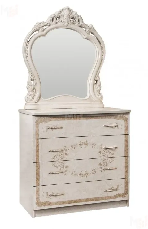 Зеркало Патрисия ППУ крем корень глянец 1 (спальня)