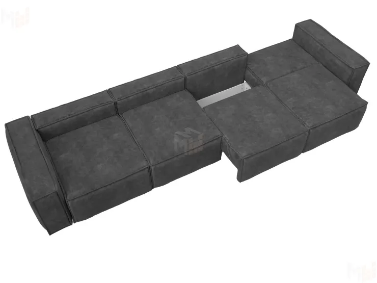 Диван прямой Лига-081 НПБ МегаЛонг ( BRUT 16 темно-серый )