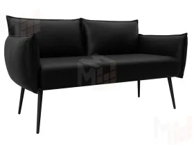 Диван прямой Лига-083 ( экокожа GRIFON 18 черный )