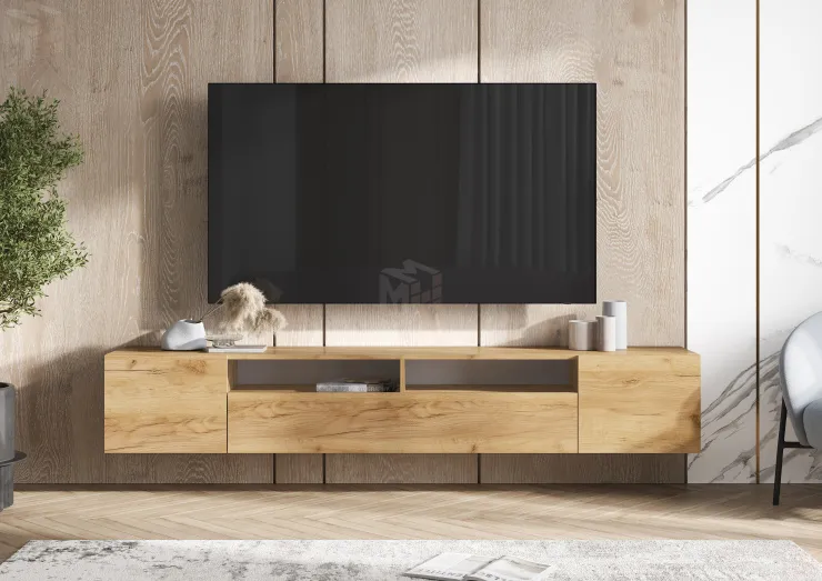 Тумба ТВ Сити (дуб крафт золотой)