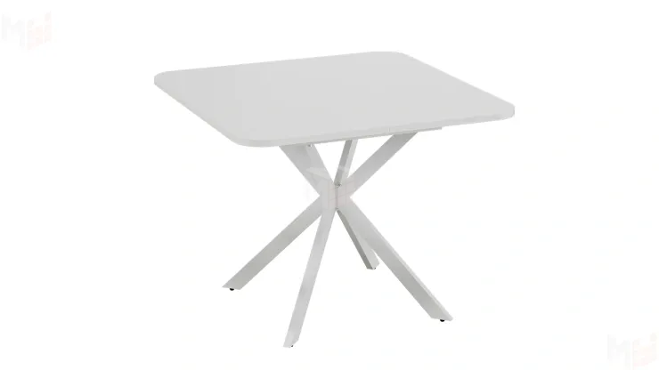 Стол обеденный раздвижной Лиссабон Тип 1 Белый муар, Белый Стол обеденный раздвижной Лиссабон Тип 1 Белый муар, Белый