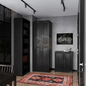 2.06.01.060.5 МАКС шкаф 2 двери 100х38х233 Дуб Венге RU 2.06.01.060.5 МАКС шкаф 2 двери 100х38х233 Дуб Венге RU