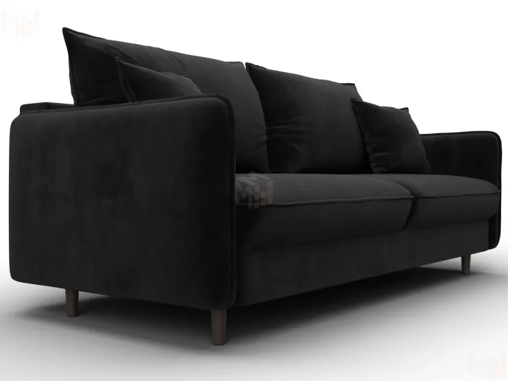 Диван прямой Лига-064 НПБ ( SEVEN 35 черный )