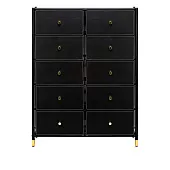 Комод Leset Нирита/Хайди, 10 ящиков, Черный (Черный/Черный) Комод Leset Нирита/Хайди, 10 ящиков, Черный (Черный/Черный)