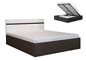 Кровать Ненси 1,6 с подъемным механизмом (венге/белый)