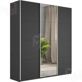 Шкаф-купе Прайм 3-х дверный ЛДСП, Зеркало 180 см