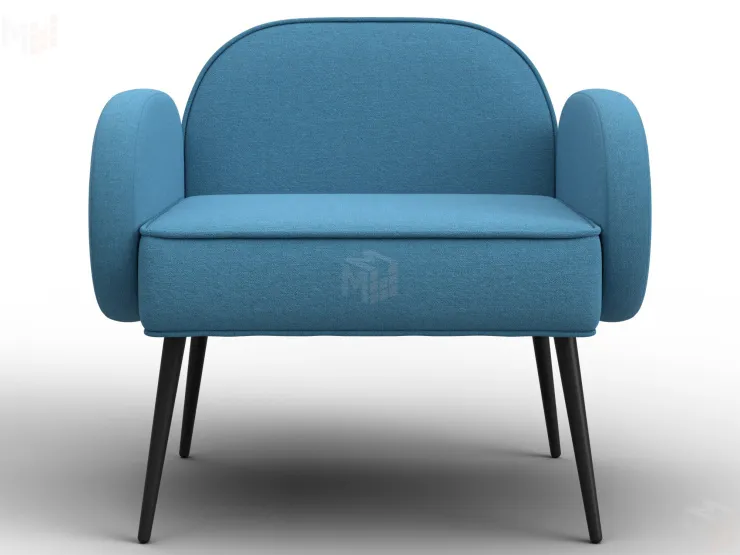 Кресло Лига-086 ( рогожка Амур 10 голубой )