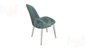 Стул Франк (конус) исп. 2 - ДП2-30 Капучино матовый/Микровелюр Madera Aquamarine (аквамарин)