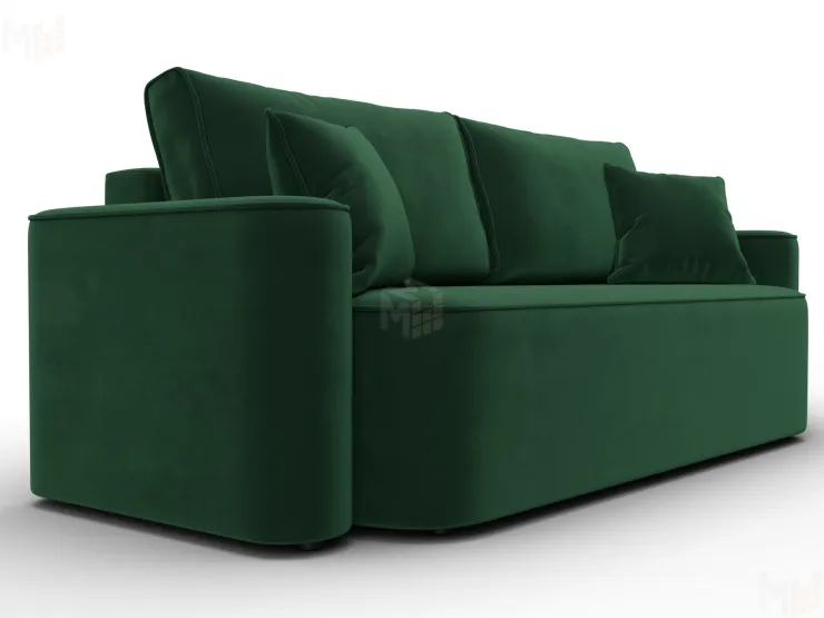 Диван прямой Лига-118 НПБ ( SEVEN 626 зеленый )