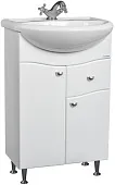 Тумба под умывальник Домино Уют 55 Волна с верхним ящиком В1 Айсберг
