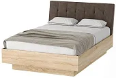 Кровать КРС-1400 СОНАТА с подъёмным механизмом Дуб Сонома - велюр JAVA Кровать КРС-1400 СОНАТА с подъёмным механизмом Дуб Сонома - велюр JAVA