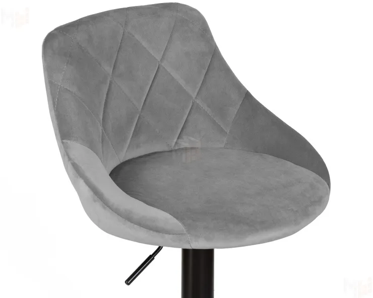 Стул барный DOBRIN LOGAN BLACK (серый велюр (MJ9-75))