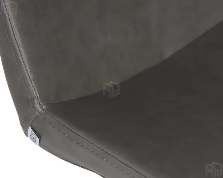 Стул барный DOBRIN ALDO (серый PU YP4, основание из нержавеющей стали)