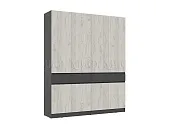 Шкаф Роджина 4-х створчатый (графит/крафт белый) Шкаф Роджина 4-х створчатый (графит/крафт белый)