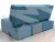 Диван прямой Лига-107 (160) ( Амур 10 голубой )
