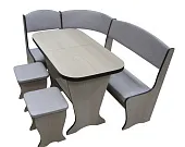 Кухонный уголок Весна с раскладным столом (беленый дуб)