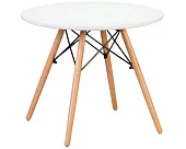 Стол журнальный DOBRIN SHELLEY (ножки светлый бук, цвет белый) Стол журнальный DOBRIN SHELLEY (ножки светлый бук, цвет белый)