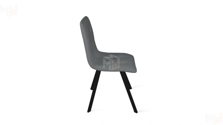 Стул Бруно (паук Т2) Черный муар матовый, Кожзам Серый Стул Бруно (паук Т2) Черный муар матовый, Кожзам Серый