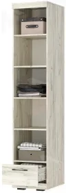 Шкаф СОНАТА ШС-450 Дуб Крафт белый - Антрацит