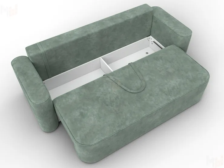 Диван прямой Лига-118 НПБ ( BRUT 08 зеленый )