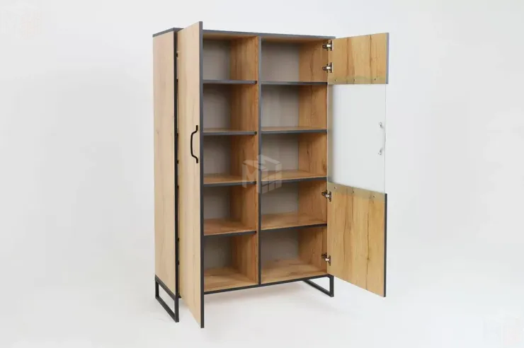 Шкаф-витрина Виртон 21 Дуб Крафт Золотой