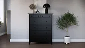 Комод КЫМОР 6 ящиков черный Комод КЫМОР 6 ящиков черный