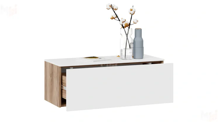 Тумба ТВ Порто ТД-393.03.12 Яблоня Беллуно, Белый софт