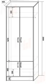 Детская мебель Фанки Кидз Классика, комната №1