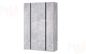 Шкаф 4-х створчатый Дэли 4 Цемент Светлый