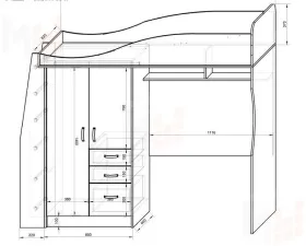 Детская мебель Фанки Кидз Классика, комната №2