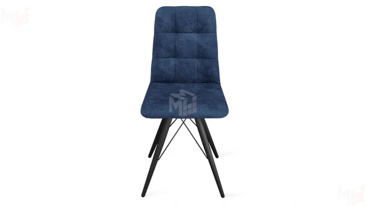 Стул Аспен К3 Черный муар, Велюр Wellmart Blue