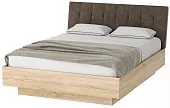 Кровать КРС-1600 СОНАТА с подъёмным механизмом Дуб Сонома - велюр JAVA