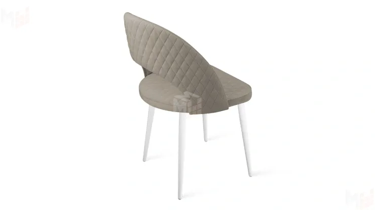 Стул Гэтсби К1К Белый матовый, Велюр Confetti Smoke Стул Гэтсби К1К Белый матовый, Велюр Confetti Smoke