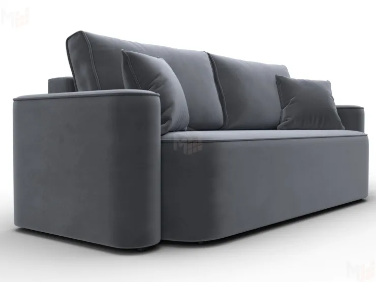 Диван прямой Лига-118 НПБ ( SEVEN 17 серый )