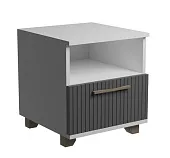 Тумба прикроватная Копенгаген с ящиком (белый/серый графит) Тумба прикроватная Копенгаген с ящиком (белый/серый графит)