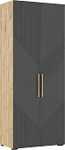  Ирис Шкаф 2-х ств.(900) (Браш Графит, Дуб Крафт)