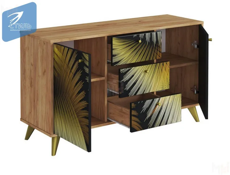 Комод Фьюжн КМ-003 крафт золотой/Golden Forest Комод Фьюжн КМ-003 крафт золотой/Golden Forest