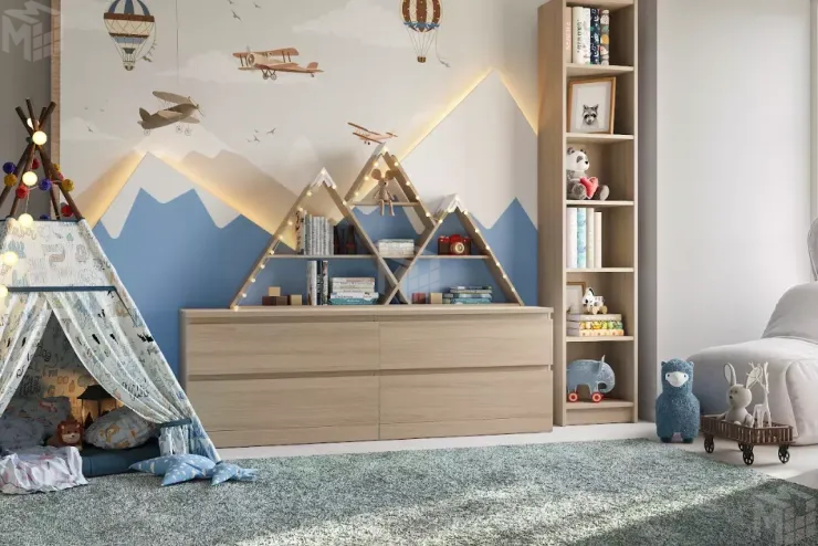 Комод Варма 4Д  дуб беленый Комод Варма 4Д  дуб беленый