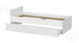 Кровать одинарная (0,9 x 2,0)  Токио Белый текстурный