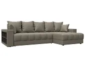 Диван угловой с декором и полкой Лига-050 НПБ