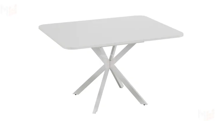 Стол обеденный раздвижной Лиссабон Тип 1 Белый муар, Белый Стол обеденный раздвижной Лиссабон Тип 1 Белый муар, Белый