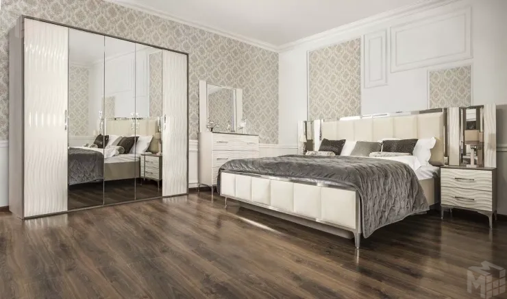 Спальня Гравита 5-ств белый глянец