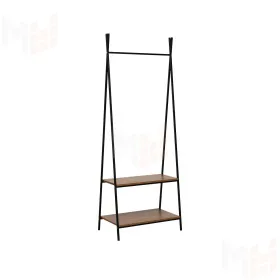 Вешалка гардеробная Leset Стилвуд 12 (Чёрный/Орех лион светлый)